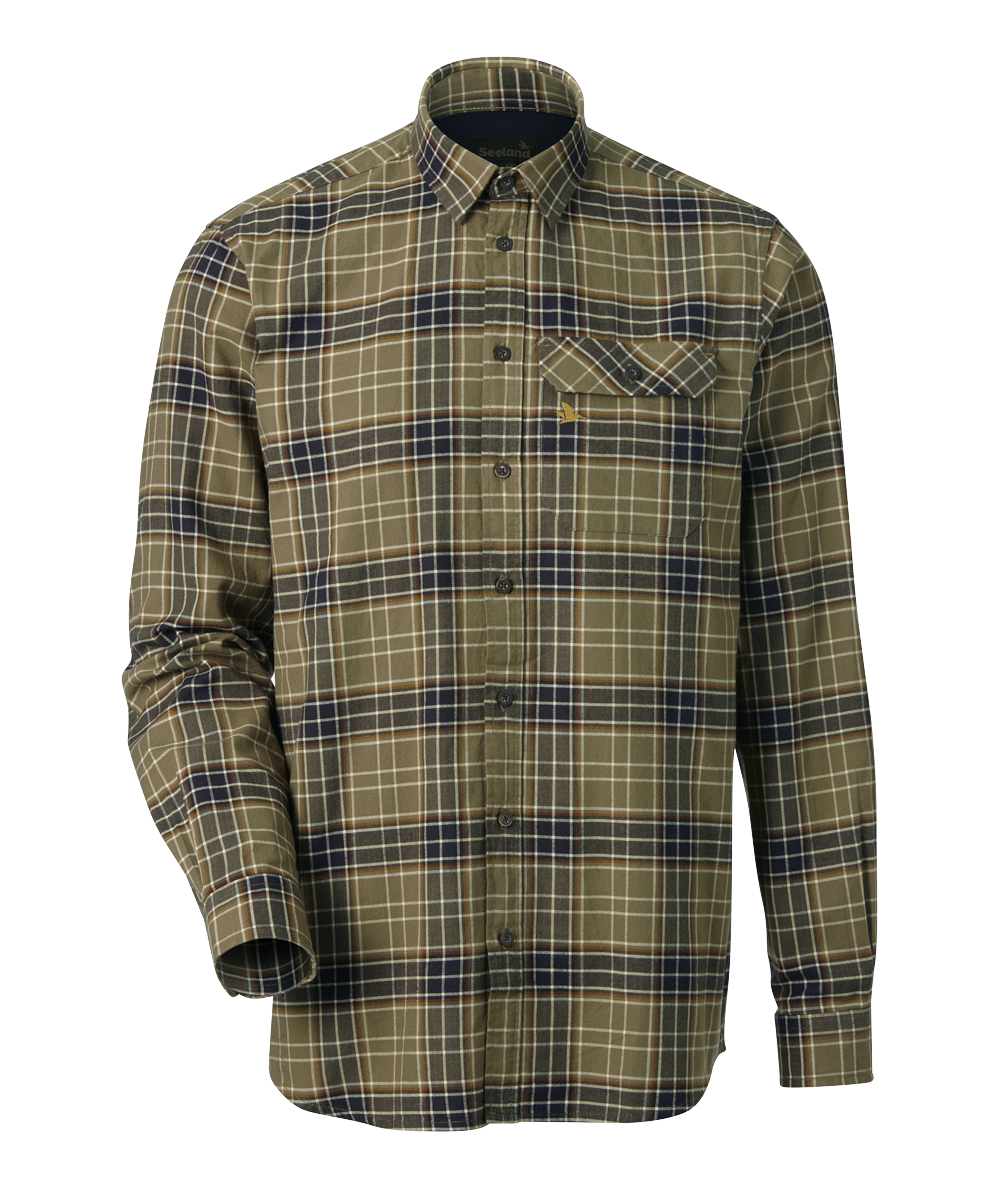 Chemise en flanelle Seeland Highseat olive, olive, XXSL1410181